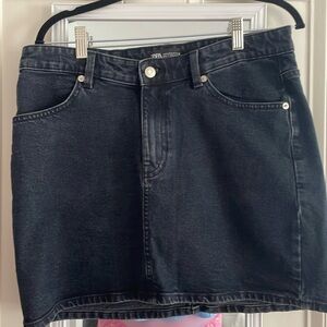 Zara black Jean skirt